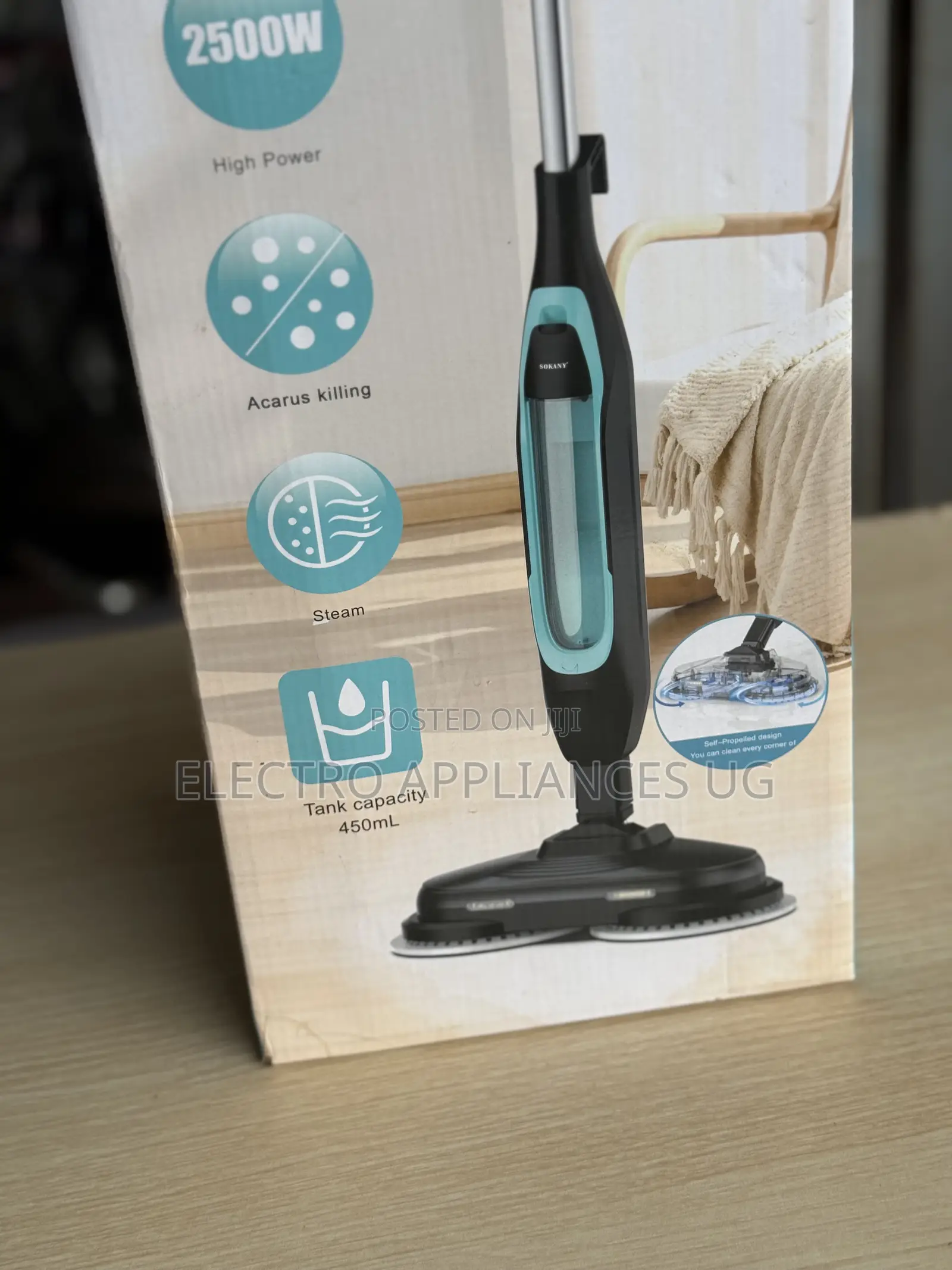 Sokany Sk-13063 Steam Mop With a 450ml Tank Capacity.