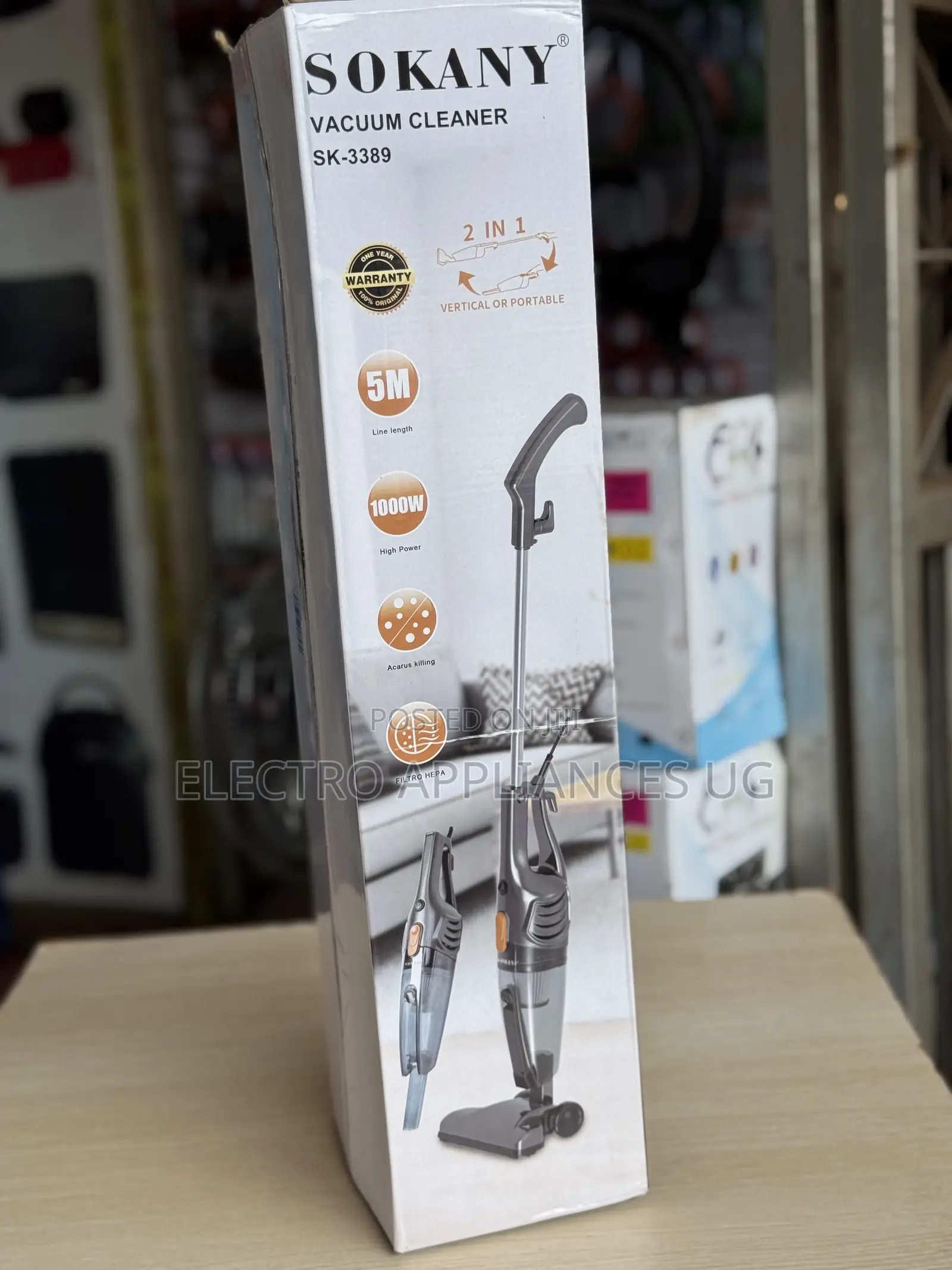 Sokany Sk-3389 2-in-1 Vertical and Handheld Vacuum Cleaner.
