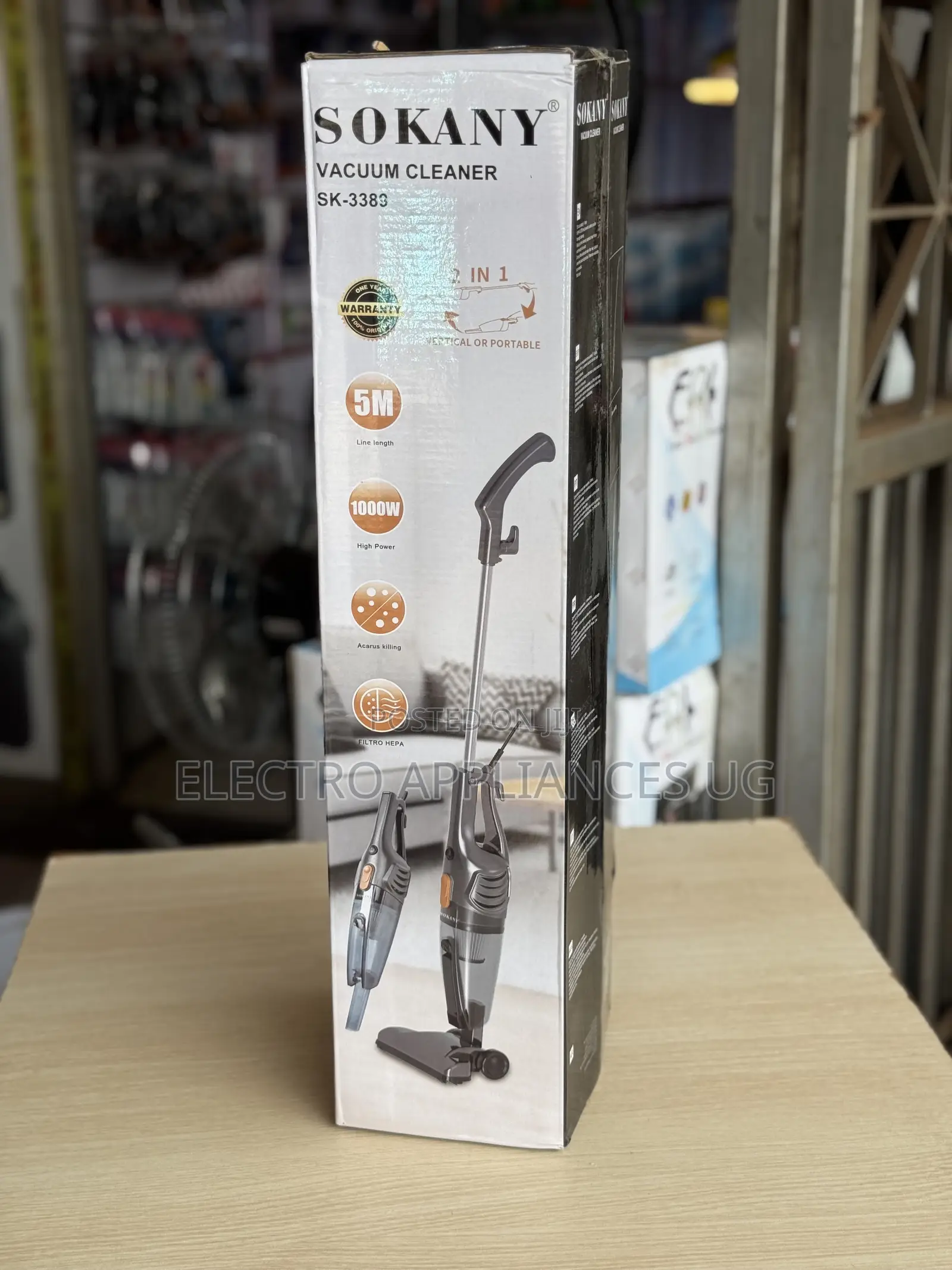 Sokany Sk-3389 2-in-1 Vertical and Handheld Vacuum Cleaner.