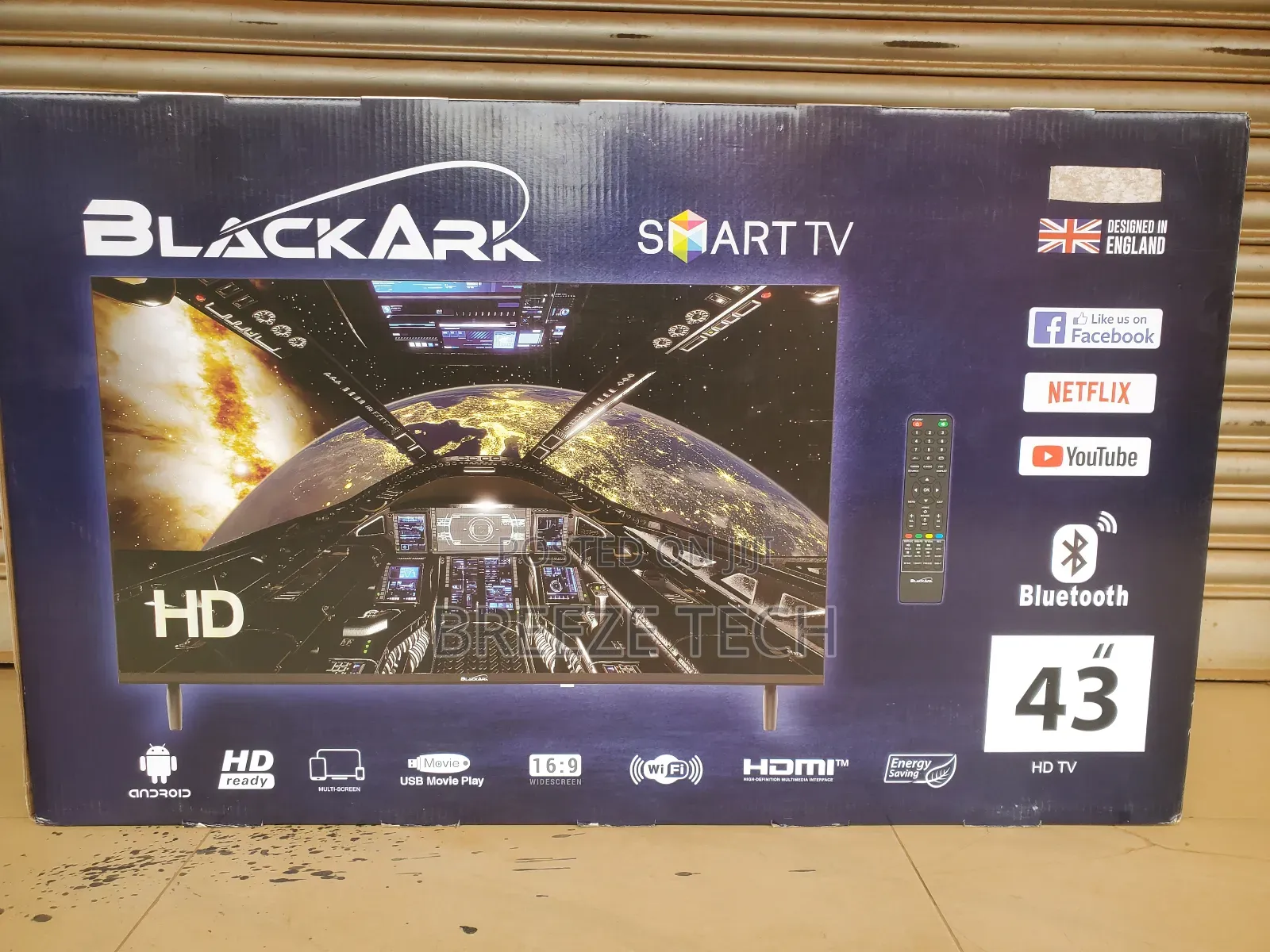 Flat Screen Tv 43" Blackark Smart
