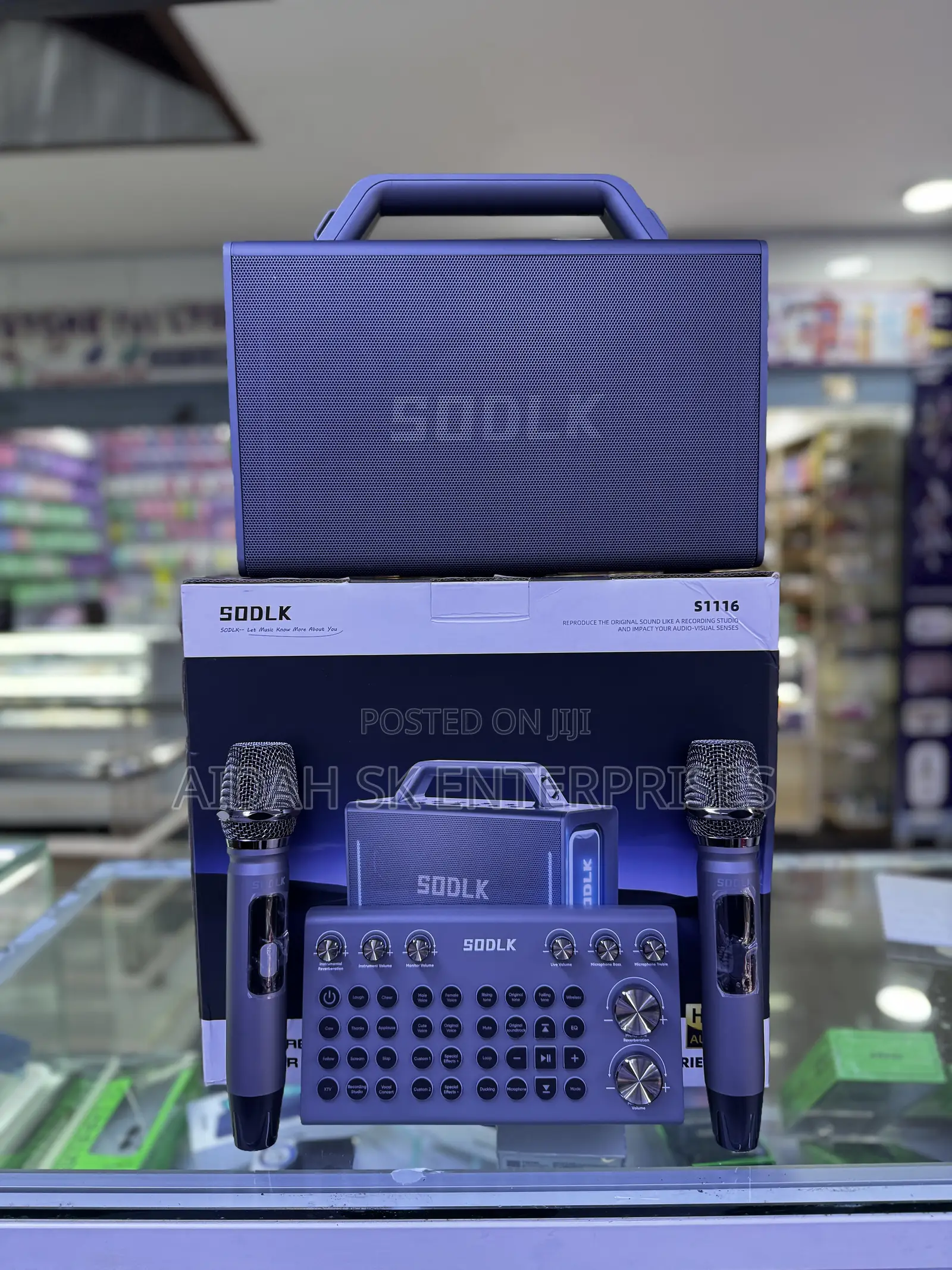 Sodlk S1116 - 200w Bluetooth Speaker - With 2 Wireless Microphones