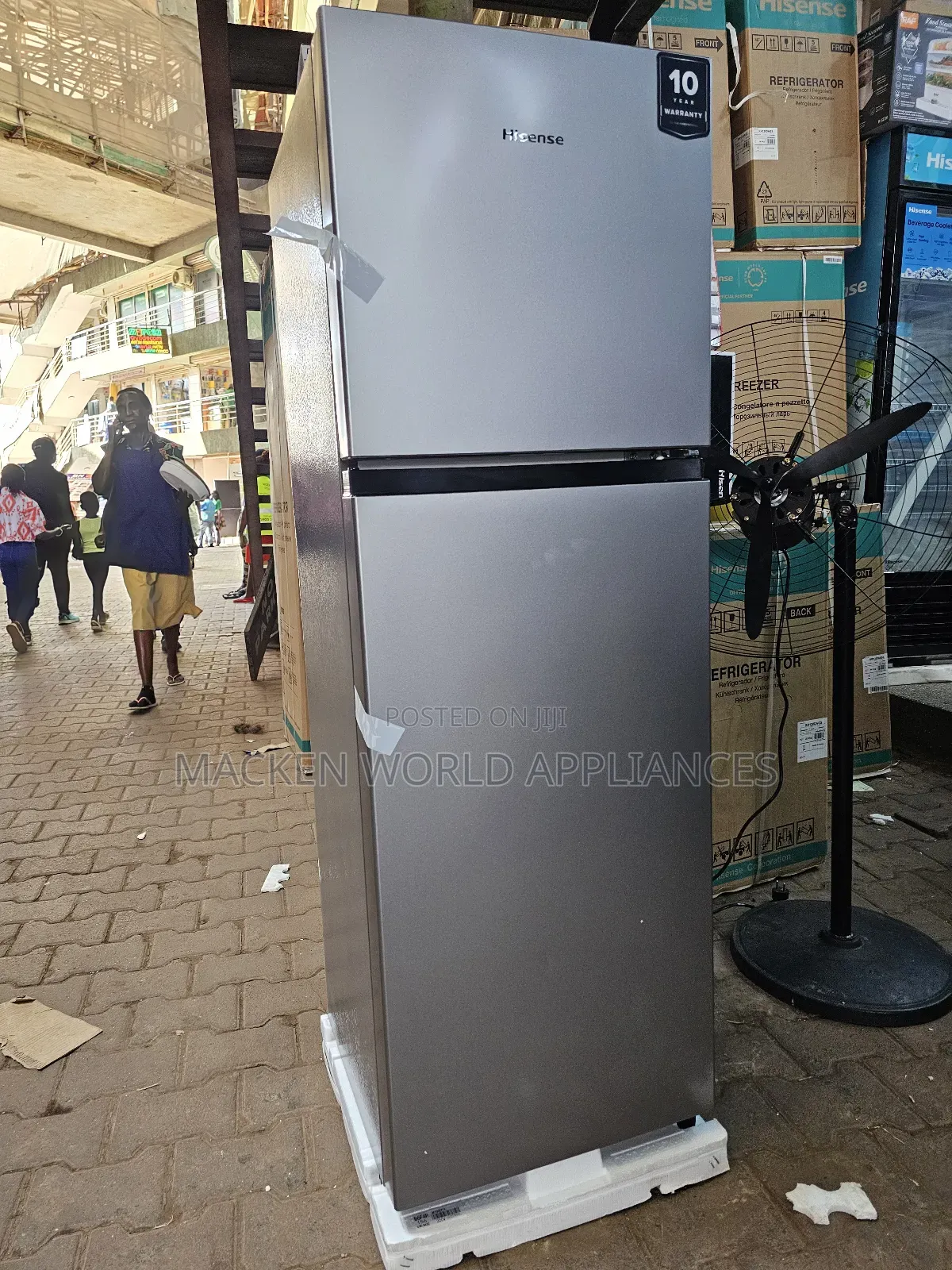 Hisense 200 Liters Rd20dr Double Door Refrigerato Silver 3yrs Wrnty