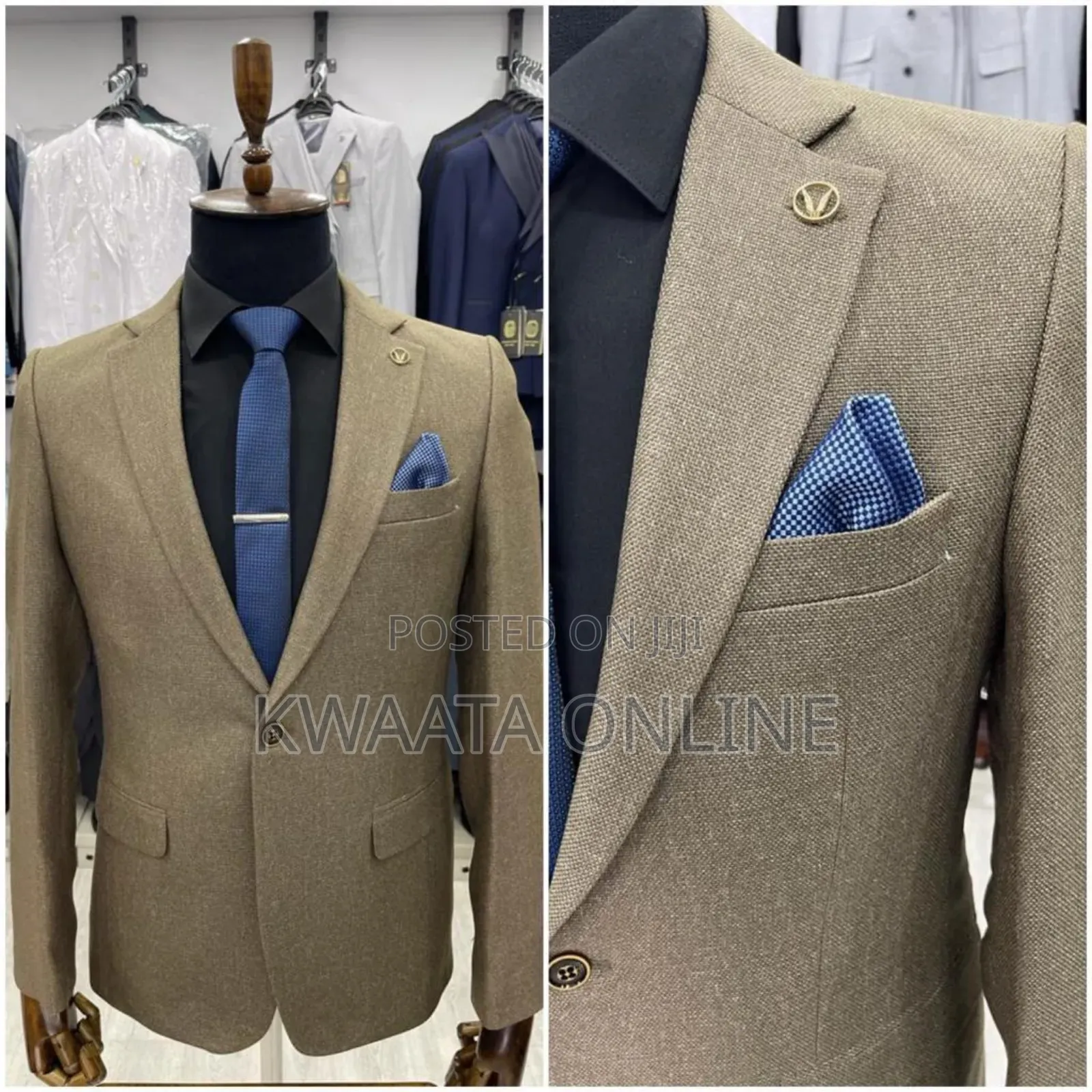 Men's Blazers Slim Official and Casual Woolen Suit Jacket