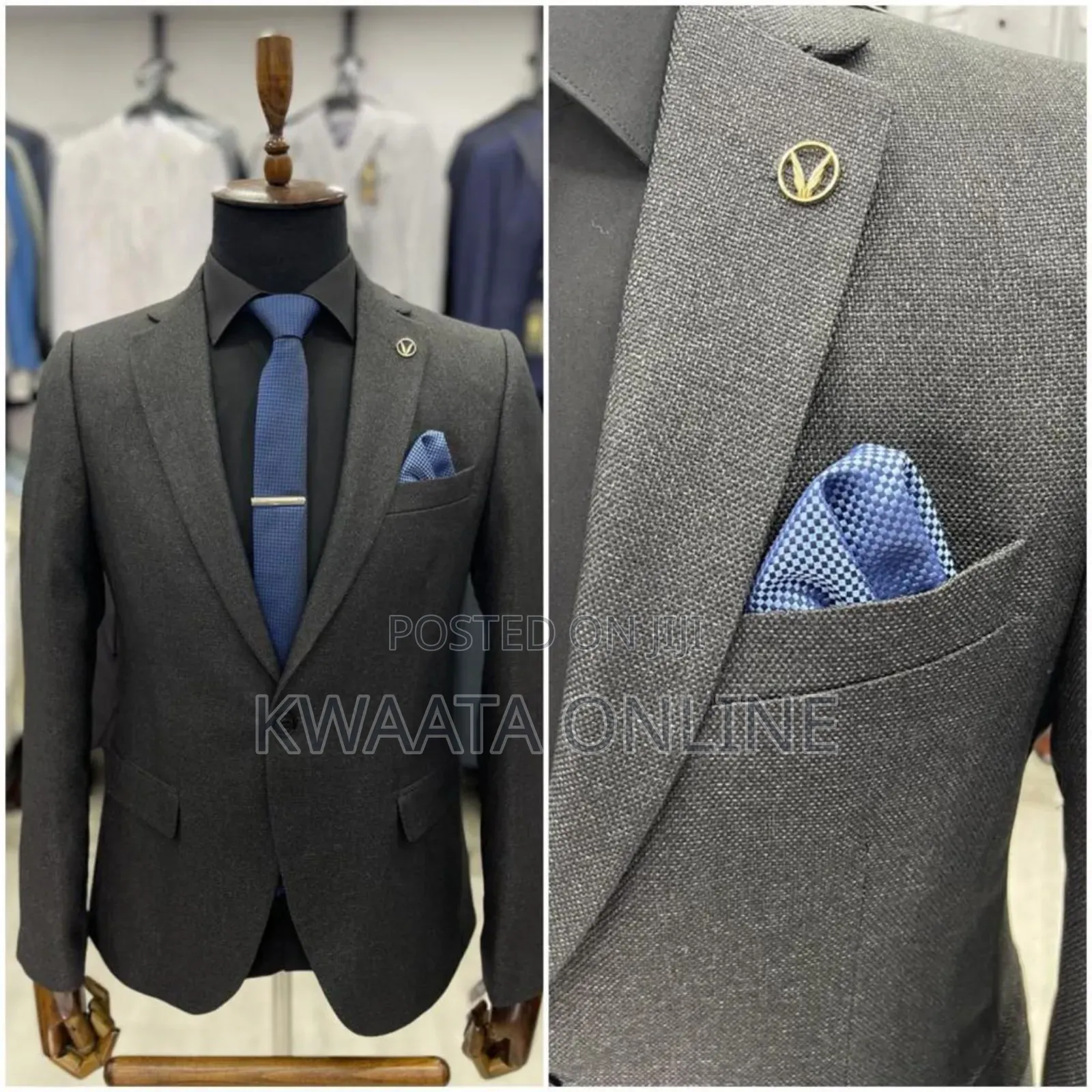 Men's Blazers Slim Official and Casual Woolen Suit Jacket