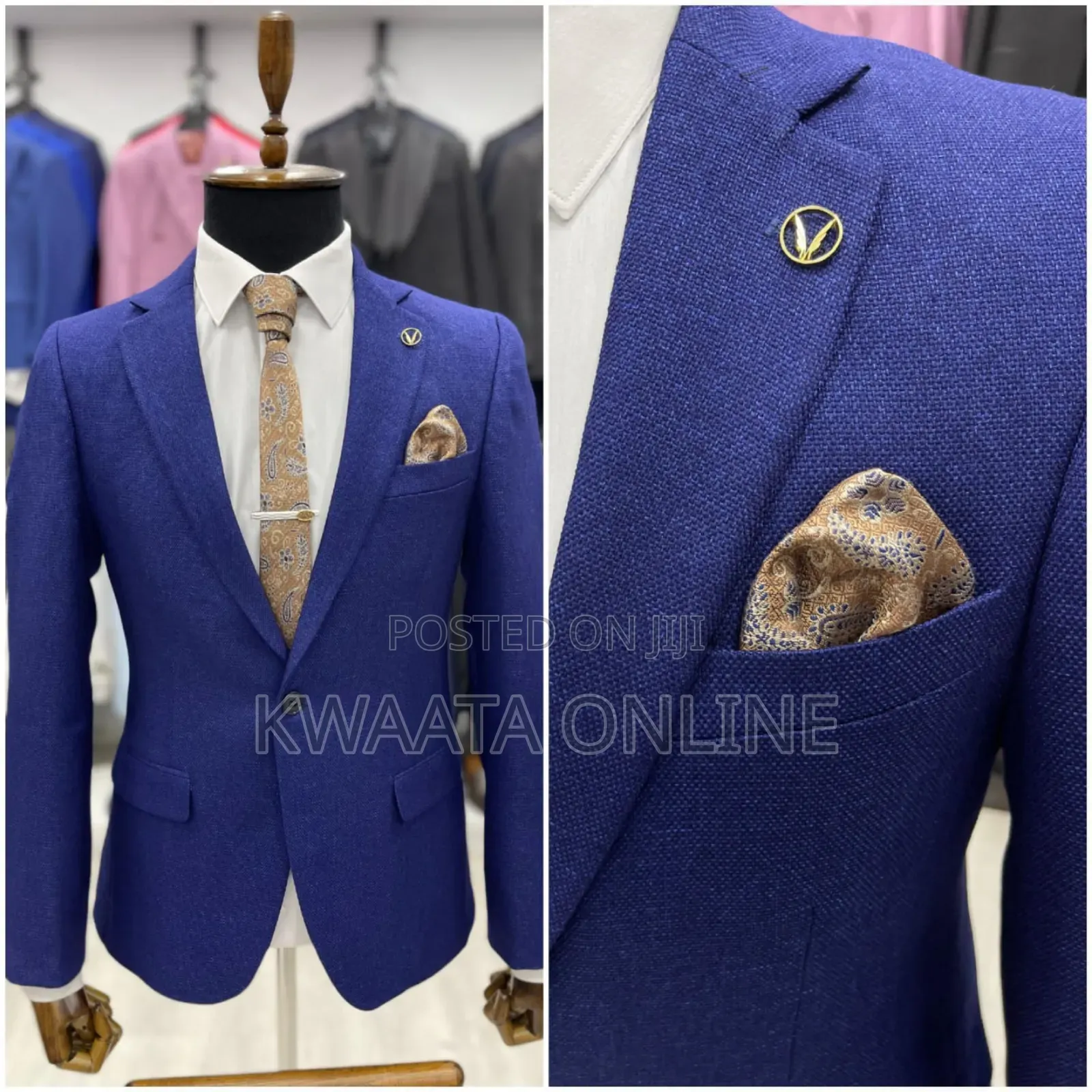 Men's Blazers Slim Official and Casual Woolen Suit Jacket