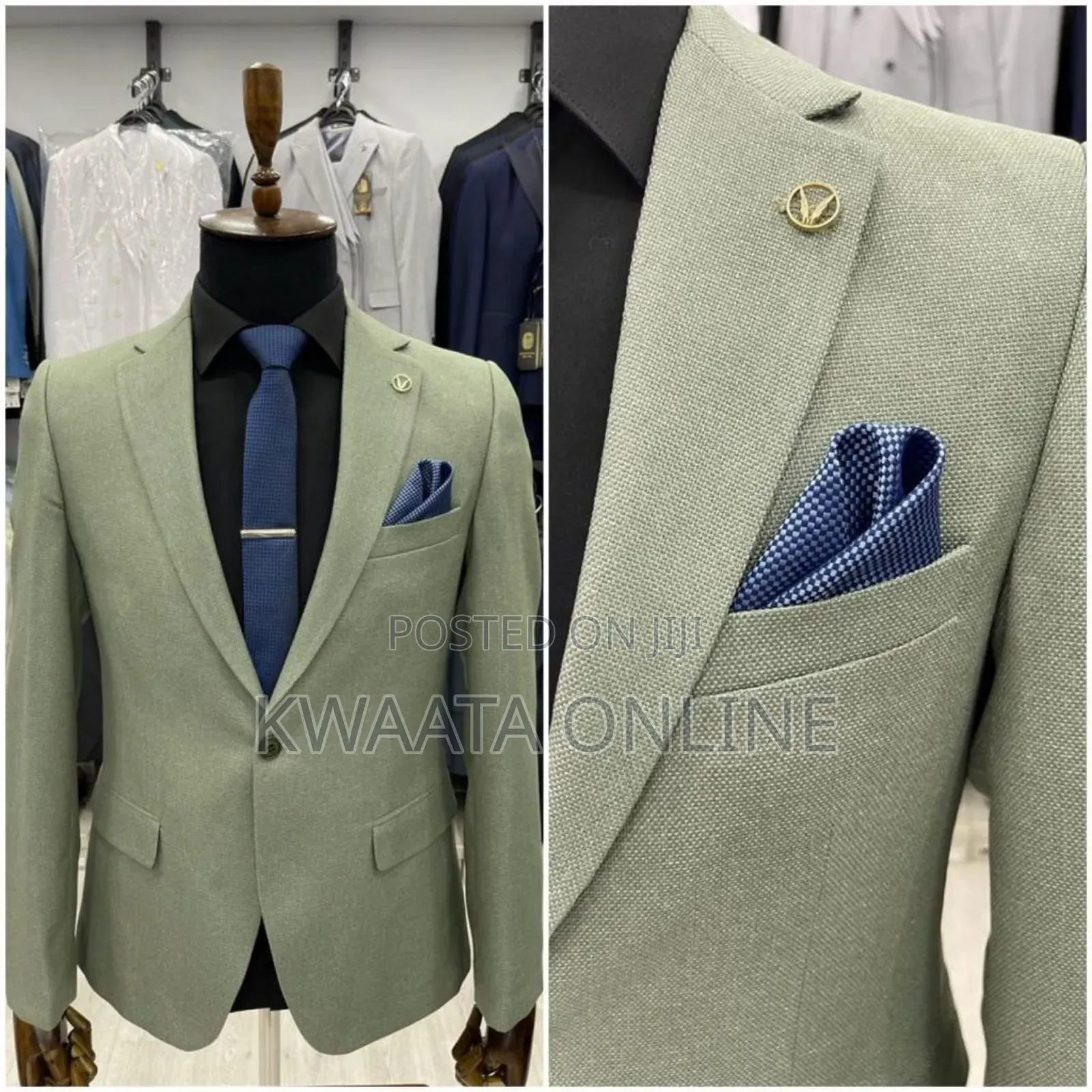 Men's Blazers Slim Official and Casual Woolen Suit Jacket