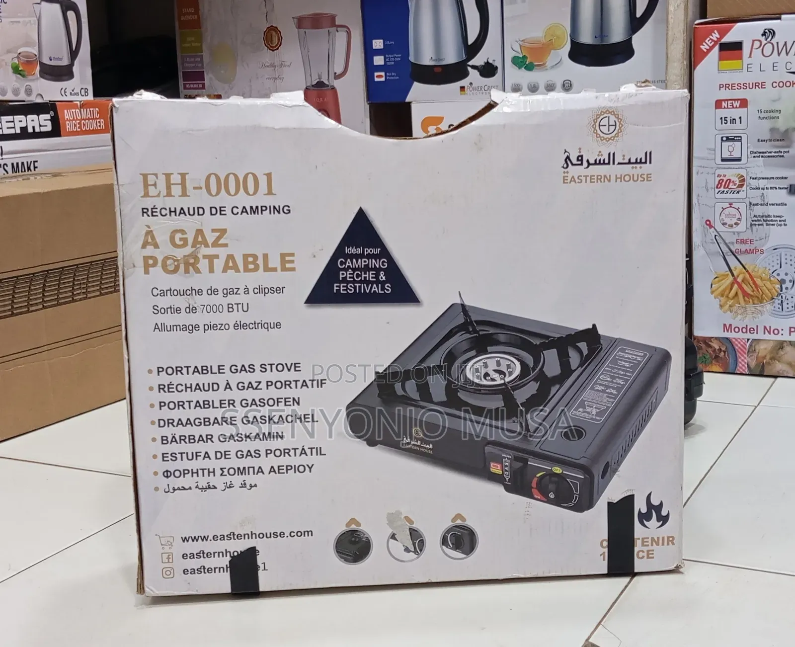 Portable Eh-0001 Camping Gas Stove –Auto Ignition,Clip-on Gas Canister