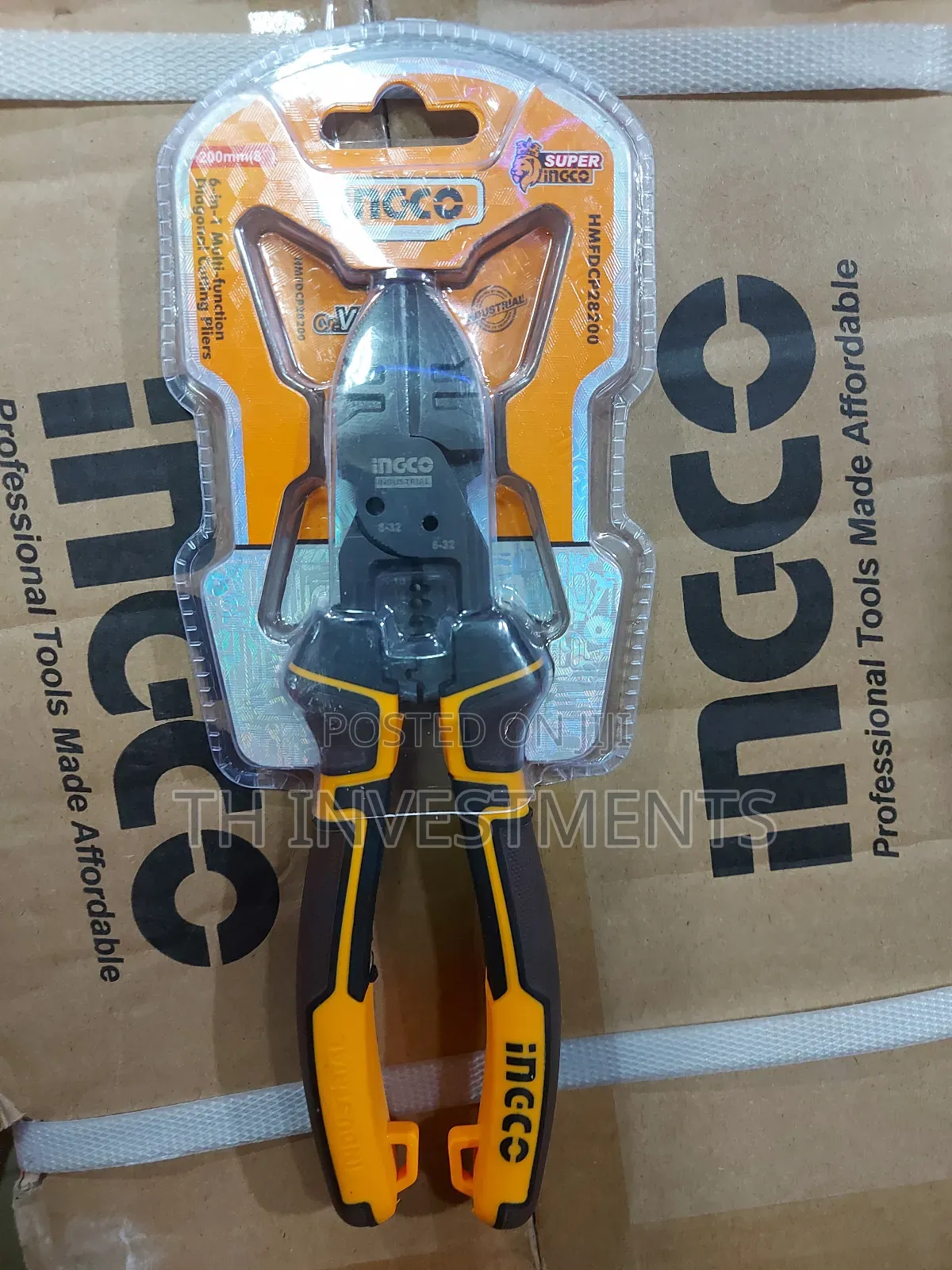 Ingco Compound Action Combination Pliers 8" / Multi-Functional Plier