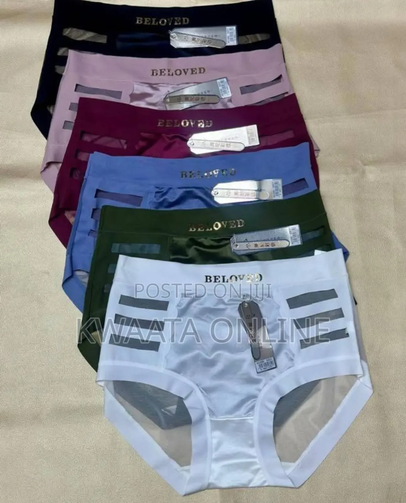 12 Pieces Women Knickers (Beloved) Underwear Silk Ruffled Cute Panties