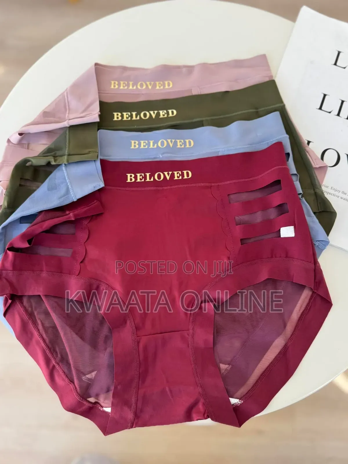 12 Pieces Women Knickers (Beloved) Underwear Silk Ruffled Cute Panties