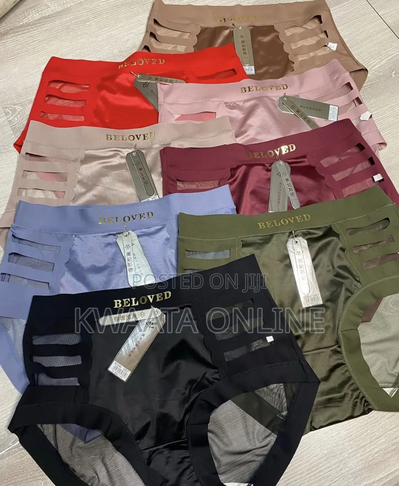 12 Pieces Women Knickers (Beloved) Underwear Silk Ruffled Cute Panties