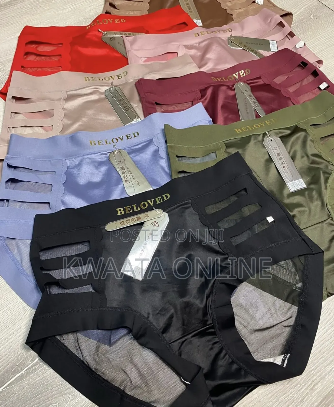 12 Pieces Women Knickers (Beloved) Underwear Silk Ruffled Cute Panties