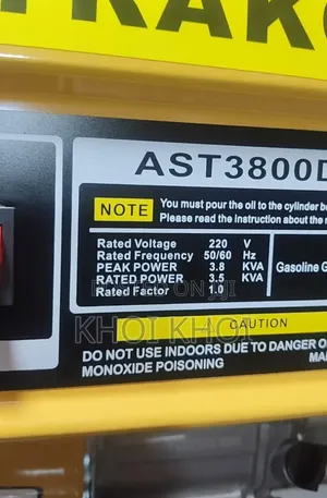 Gasoline Generator Astrakoera 3.8kva