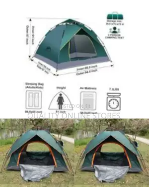 Portable Dome Camping Tent - Multicolor