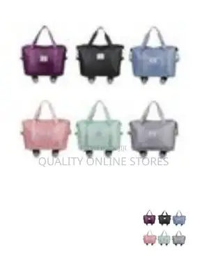 Versatile Expandable Rolling Tote Bag - Multicolor