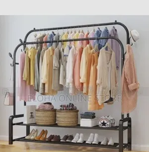 Multilayer Clothesline Indoor Simple Drying Rod Tree Hat Hanger Holder