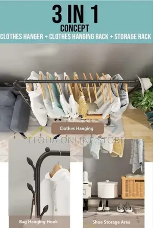 Metal Multifunctional Garment Stand Cloth Rack