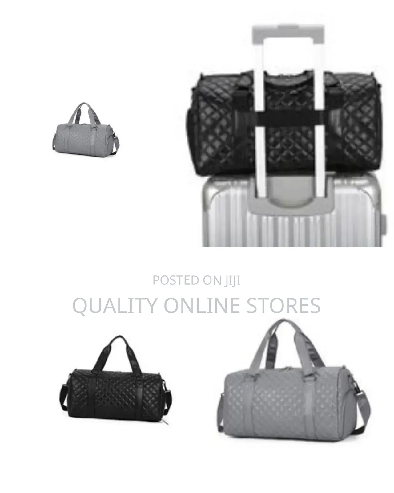 Quilted Leather Duffle Bag - Multicolo