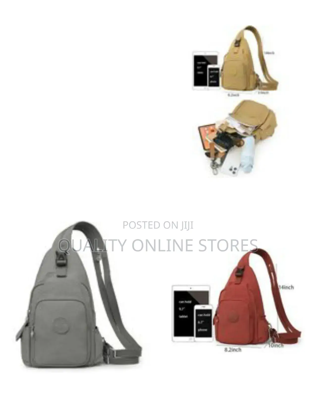Versatile Sling Bag / Cross-Body Backpack - Multicolor