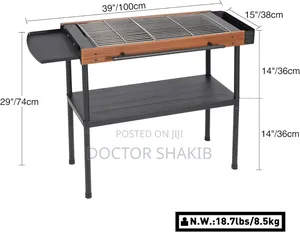 Multifunctional Camping Grill Griddle With Storage Shelf