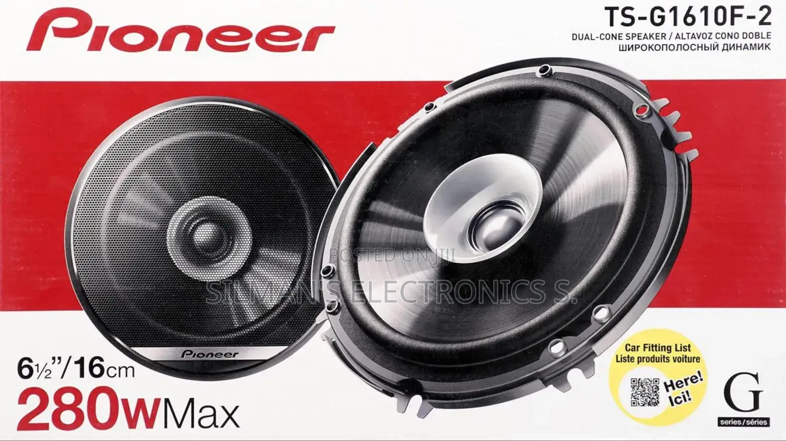 Pioneer 280w Car Door Speakers