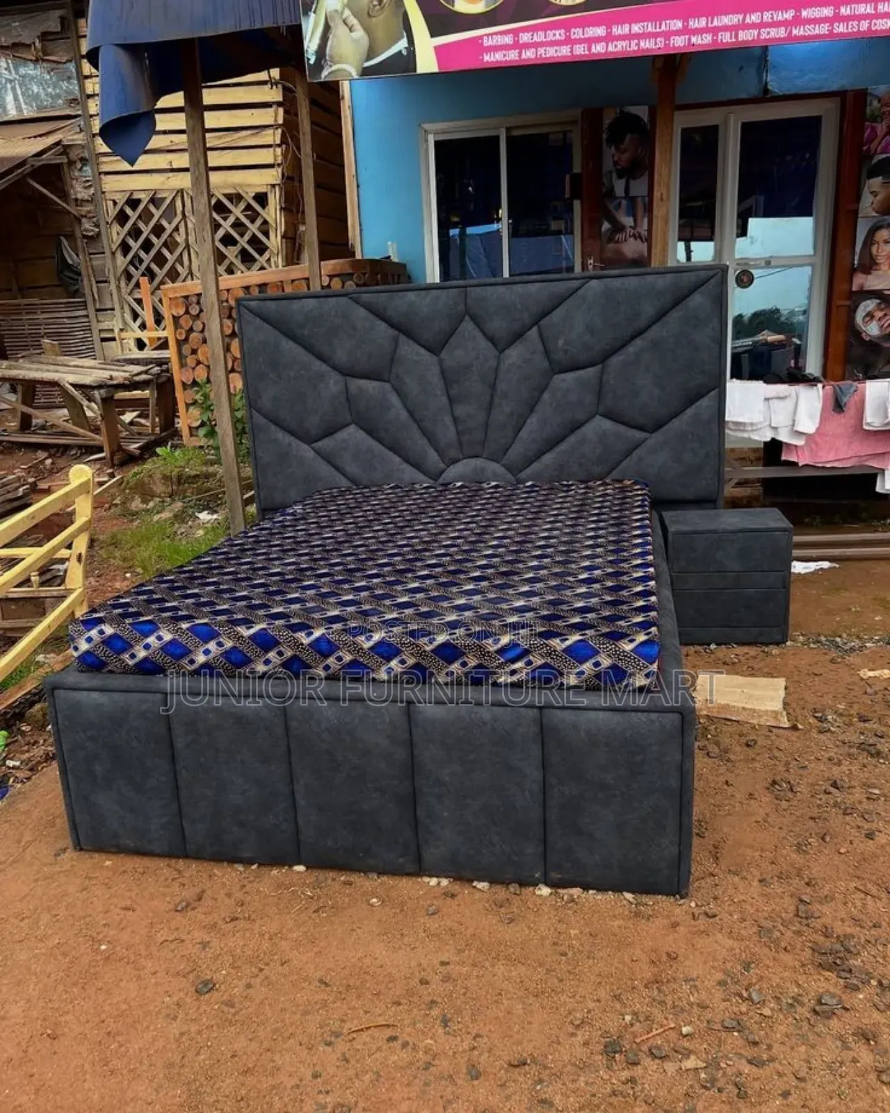 Fabric Tri-Geometric Bed