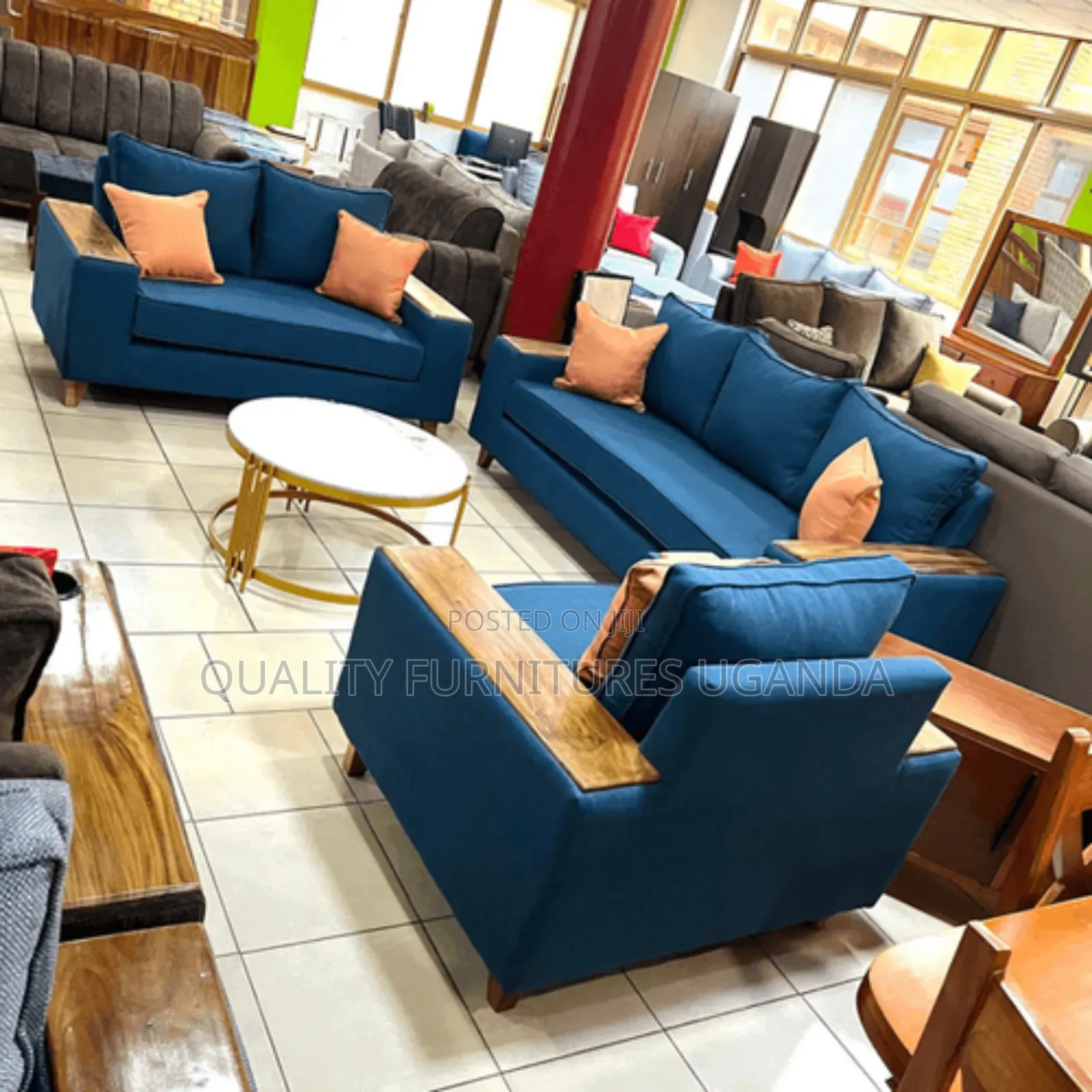 6 Seater Blue Sofa Set (Kabawo)