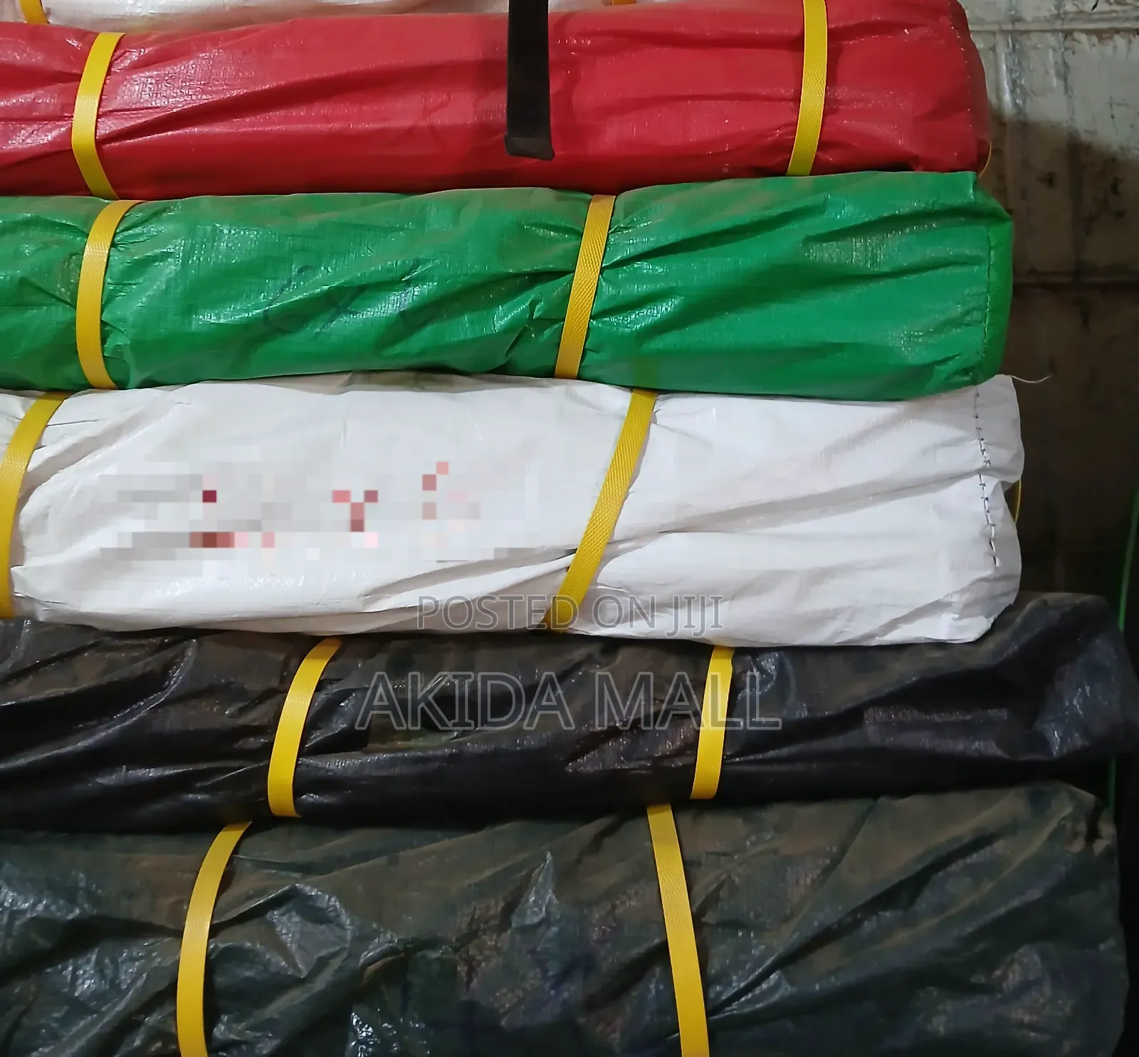 2pcs Black,Green,Red 6x6mtrs Heavyduty Canvas Industrial Turpalins