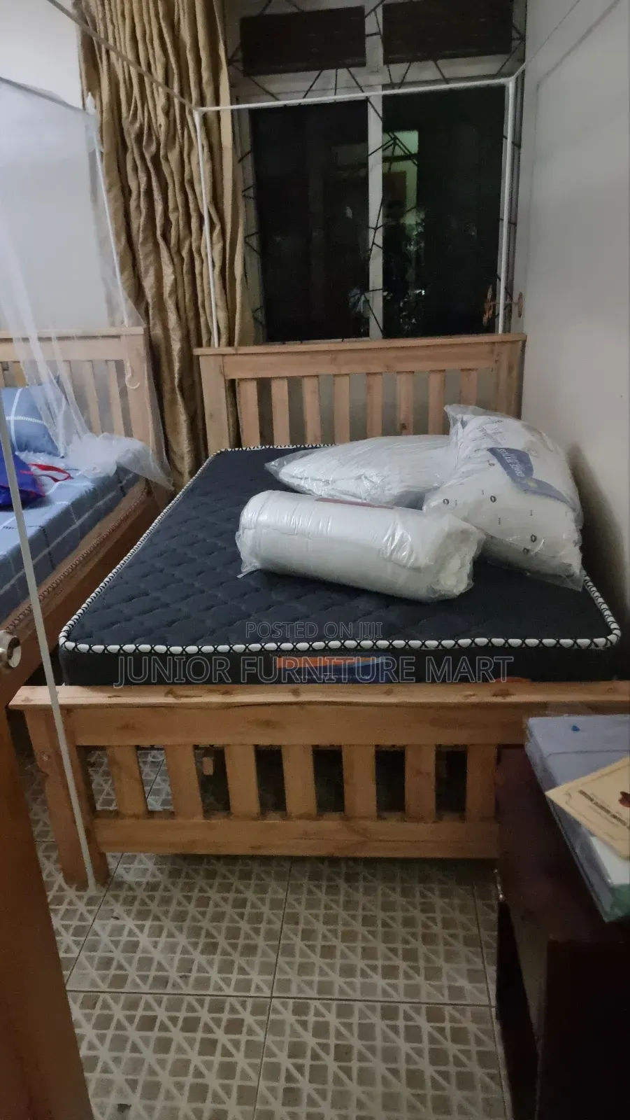 Single Wooden Simple Bed