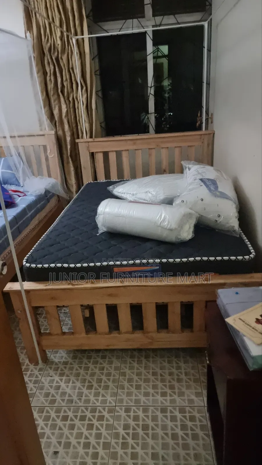 Single Wooden Simple Bed