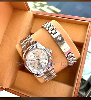 Rolex Date Just Silver for Men With a Bracelet