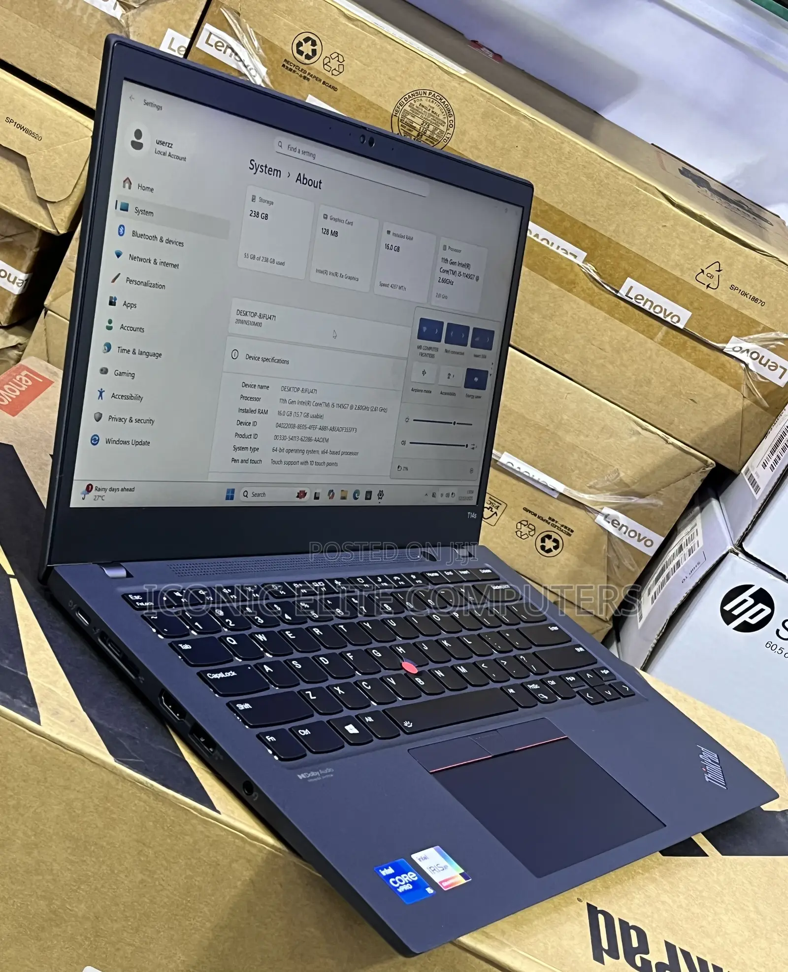 New Laptop Lenovo Thinkpad T14s Gen 2 16GB Intel Core i5 SSD 256GB