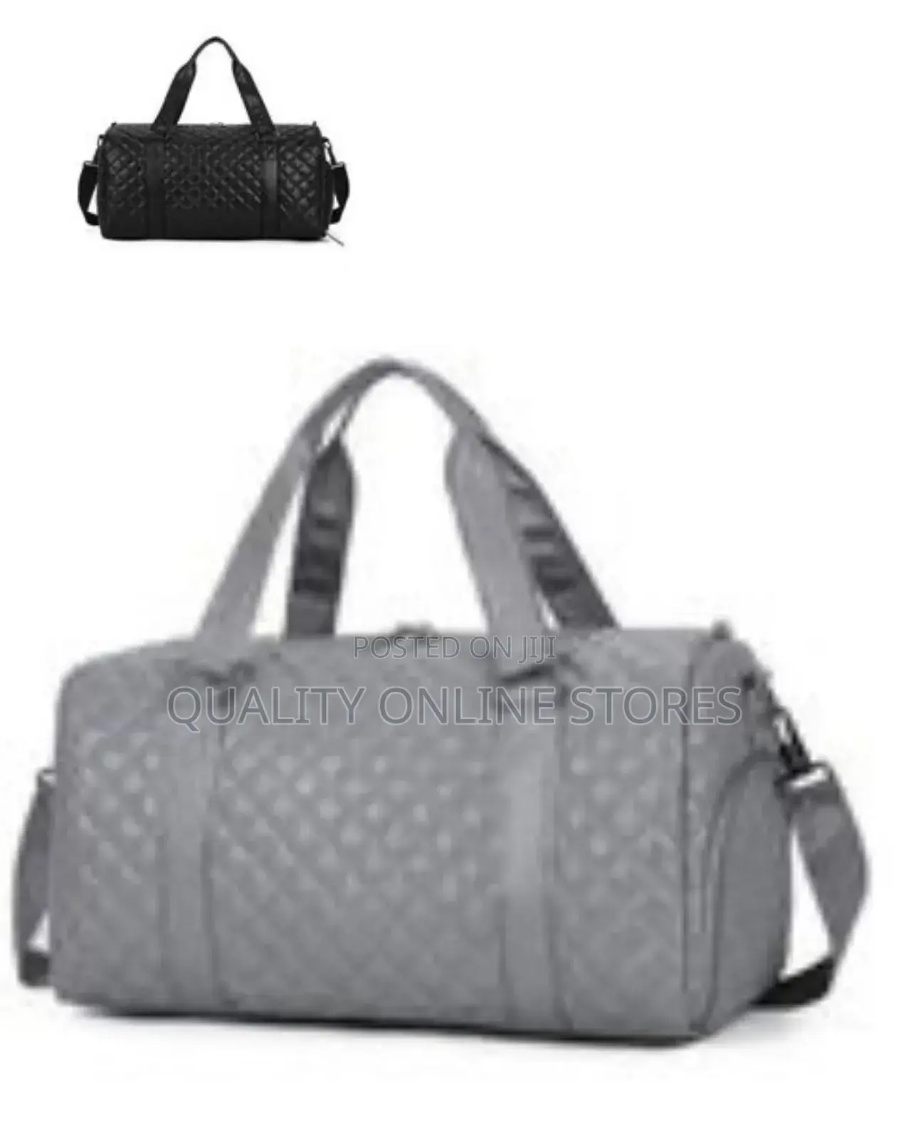Quilted Leather Duffle Bag -