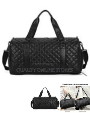 Quilted Leather Duffle Bag -