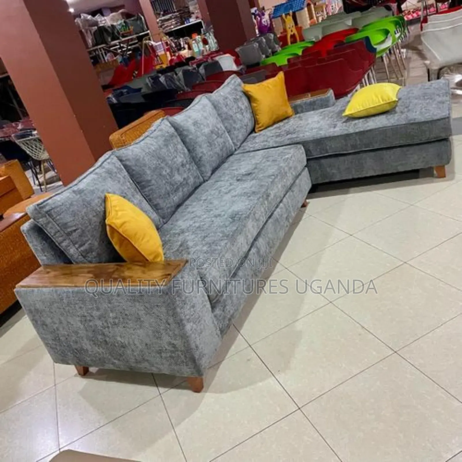 6 Seater Gray Wooden