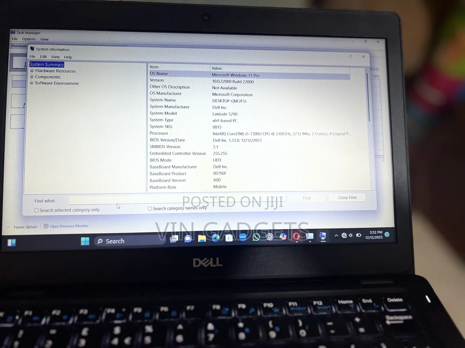 Laptop Dell Latitude 5280 8GB Intel Core I5 SSD 256GB