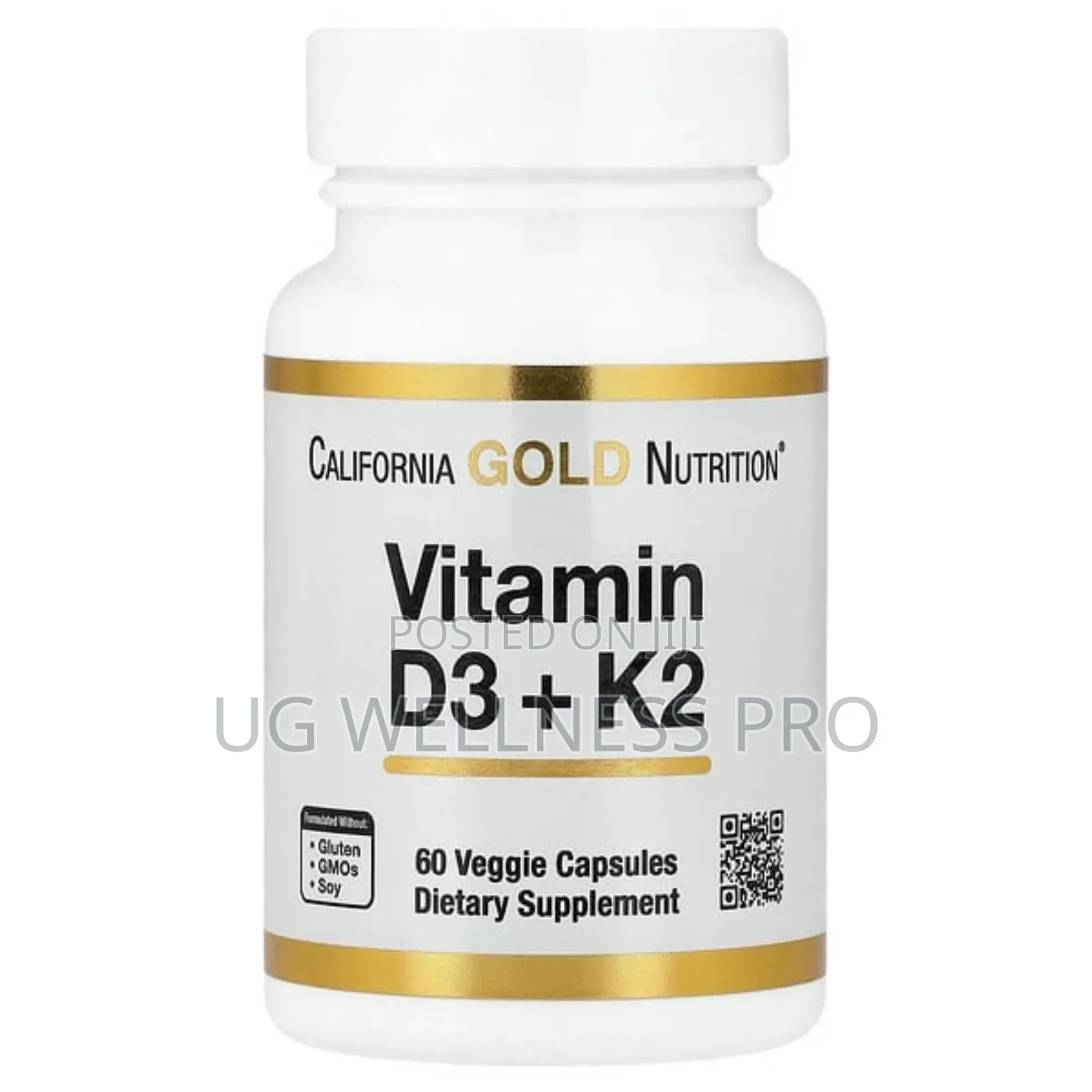 California Gold Nutrition, Vitamin D3 + , 60 Veggie Capsules