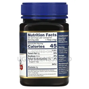 Manuka Health, Raw Manuka Honey, Umf 6+, Mgo 115+, 17.6 Oz (500 G)