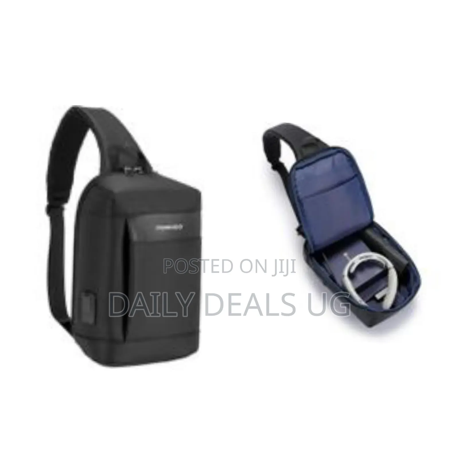 Porodo Cross Body Bag, Pd 40w Type-C Charging Port, Water-Resistant