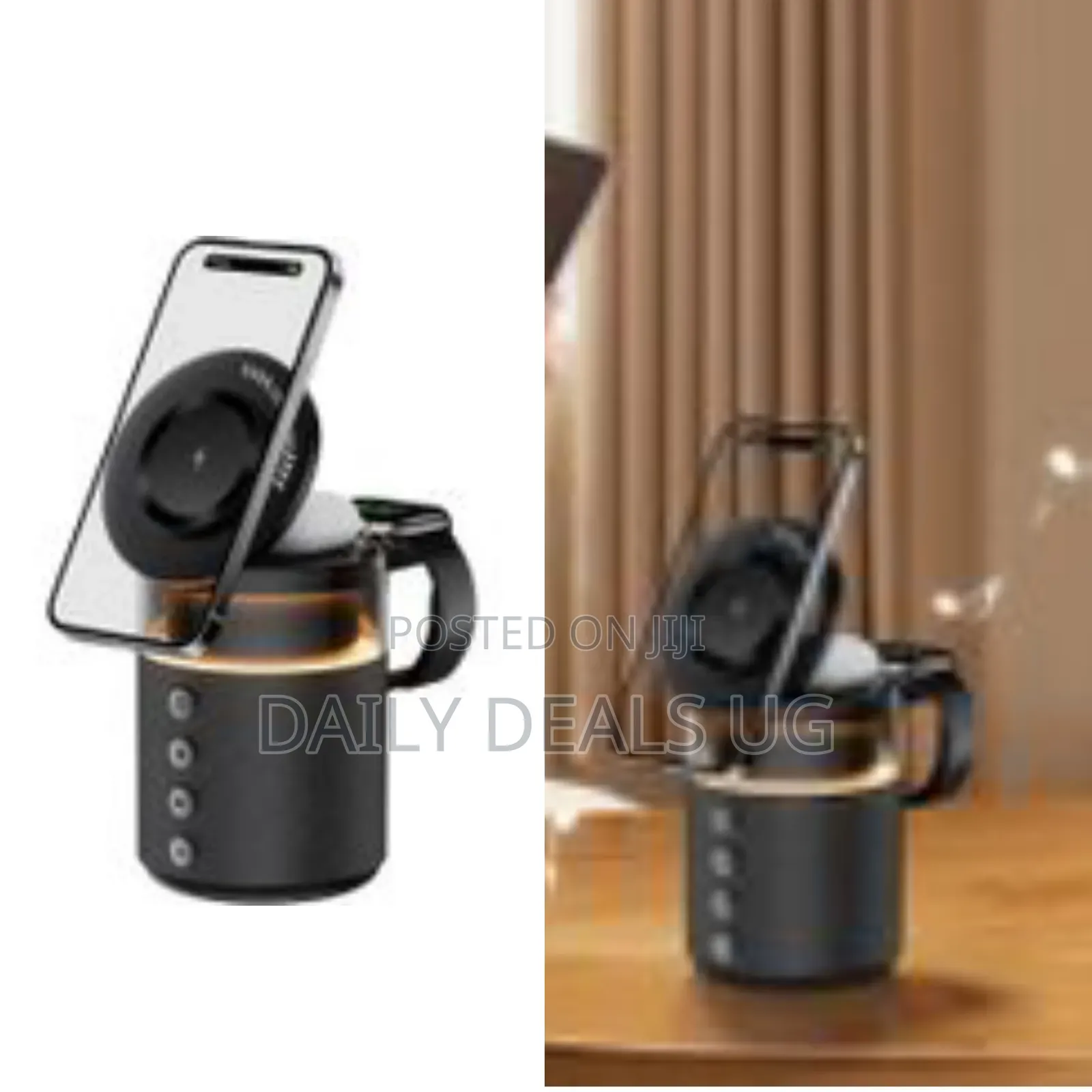 Green Lion 5 in 1 Wireless Charger, Wireless Speaker, Bt V6.0
