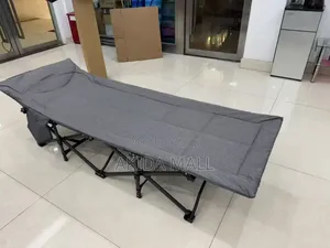 Portable, Heavy-Duty Folding Camping Cot With Padded Mattress Pillow
