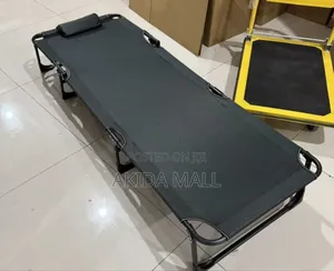 Portable, Heavy-Duty Folding Camping Bed With a Padded Bed WTH Pillow