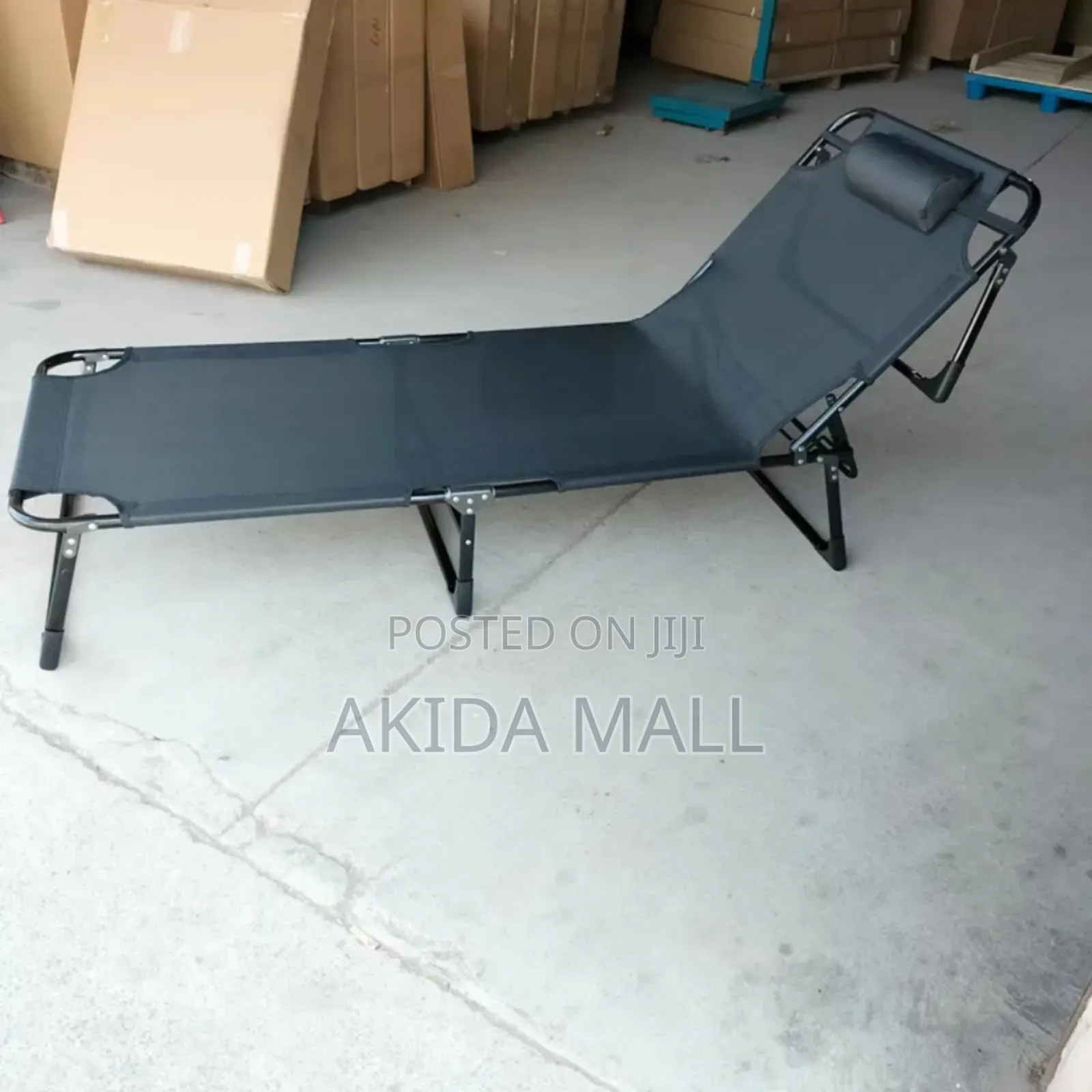 Portable, Heavy-Duty Folding Camping Bed With a Padded Bed WTH Pillow