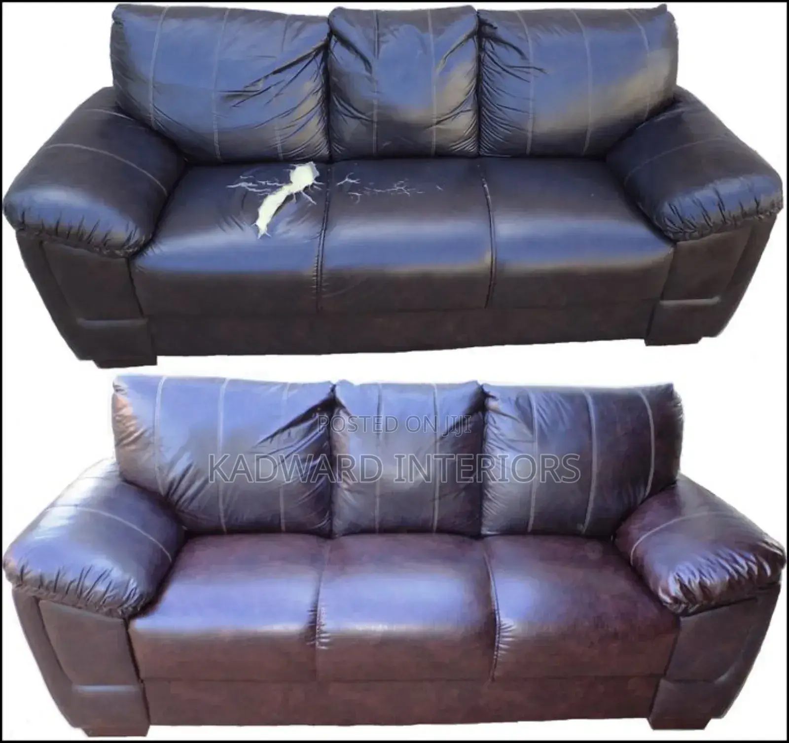 Torn Out Leather Sofa Renovation