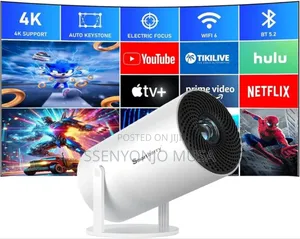 Smart Barry /1080p Mini Projector With Wifi 6 Bluetooth –Portable
