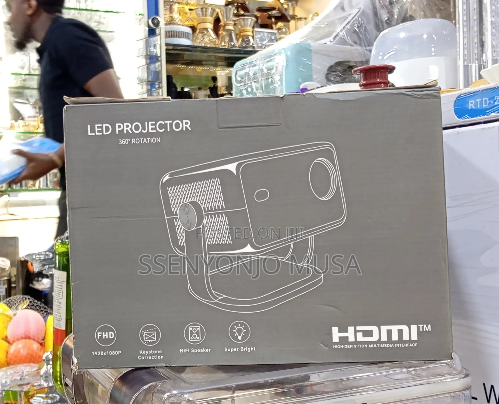 Led Smart Projector 1080p With Wifi Bluetooth – Support, 600 Ansi