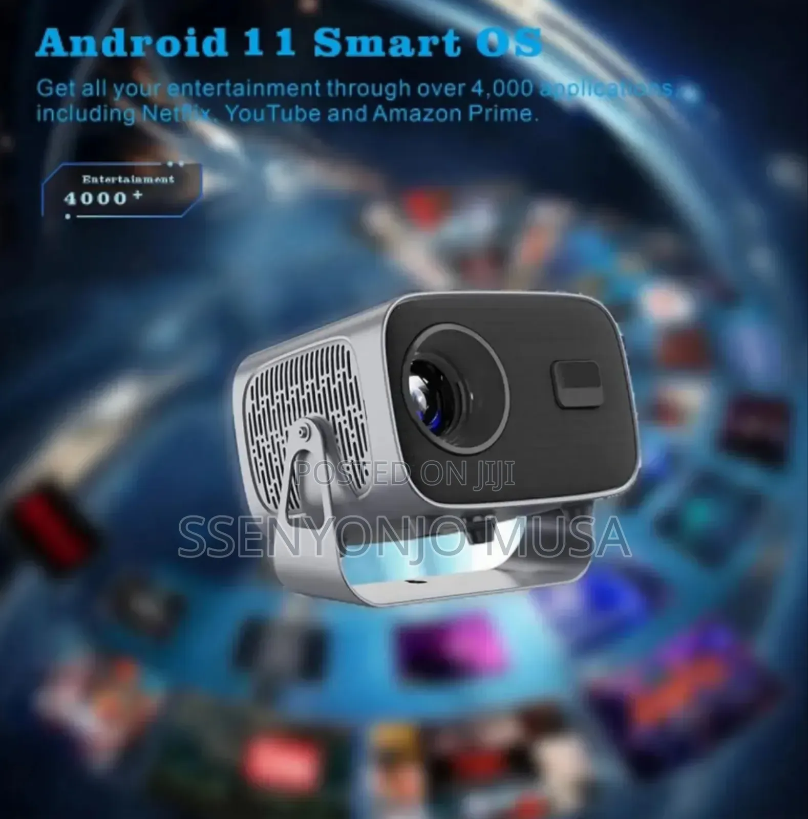 A10 Android Mini Projector – Support, Wifi Bt5.0, Auto Focus