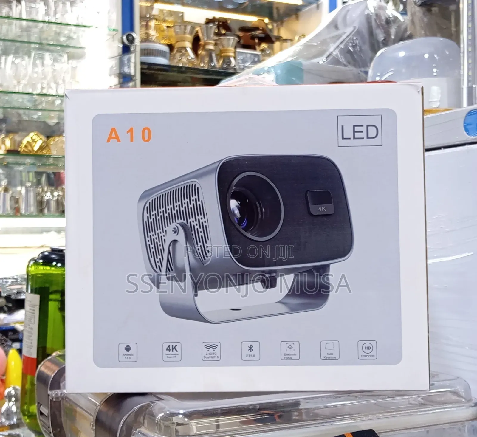 A10 Android Mini Projector – Support, Wifi Bt5.0, Auto Focus