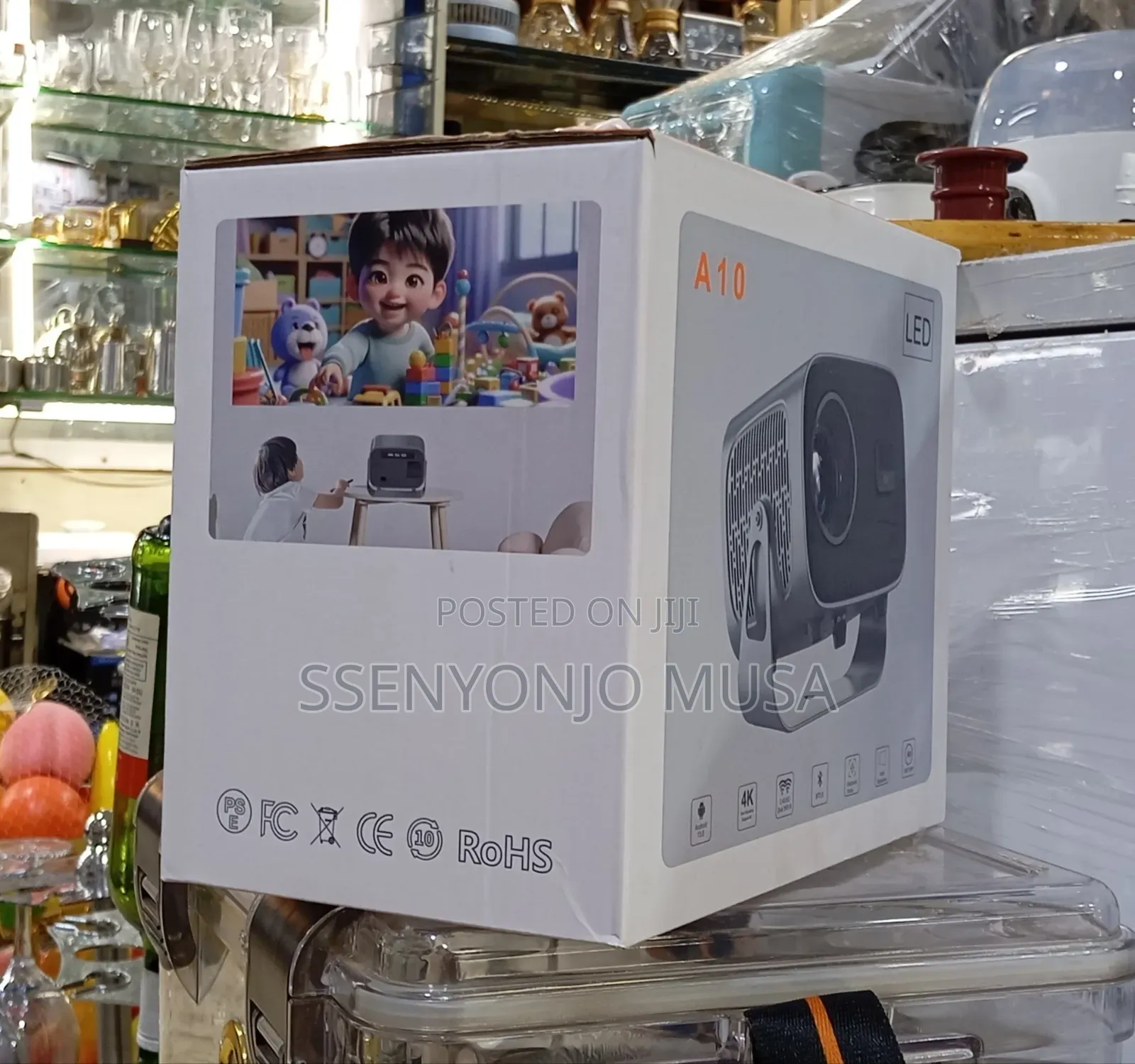 A10 Android Mini Projector – Support, Wifi Bt5.0, Auto Focus