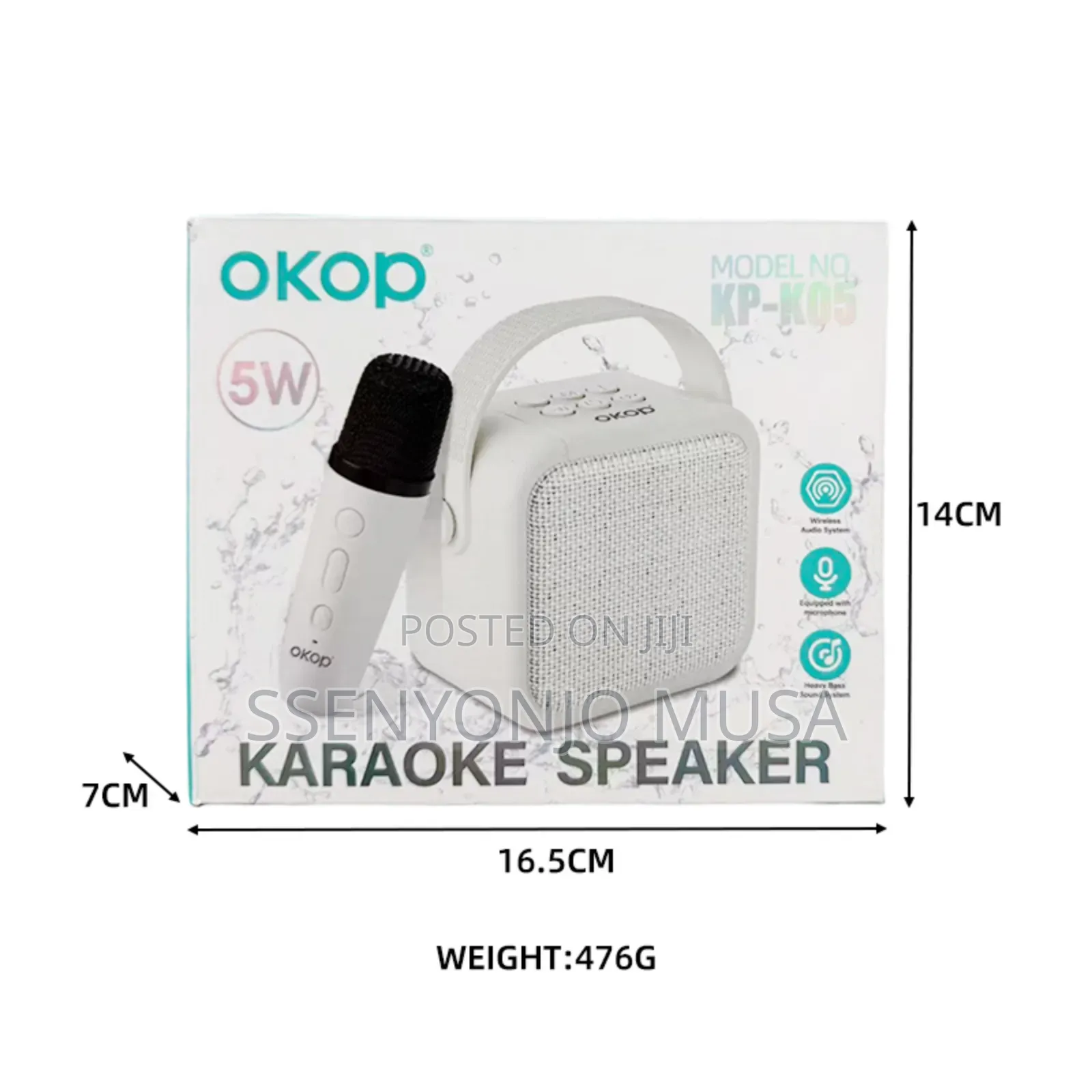 Okop Kids Portable Mini Bluetooth Speaker – 1200mah Karaoke Speaker